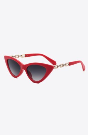 Chain Detail Cat-Eye Sunglasses