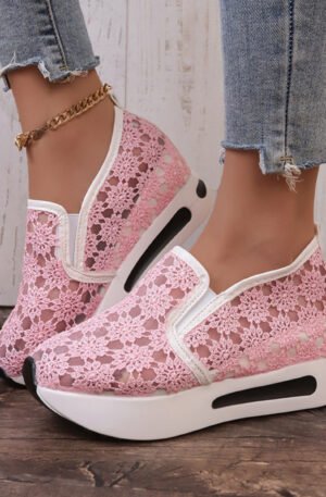 Floral Lace Breathable Slip-Ons