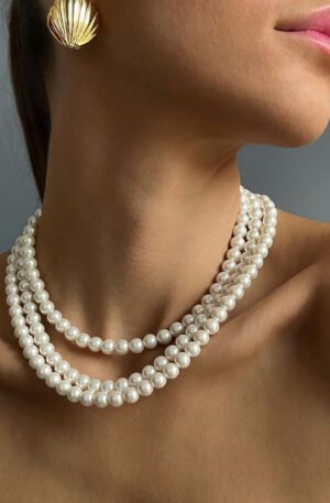 Three-Layered Pearl Necklace