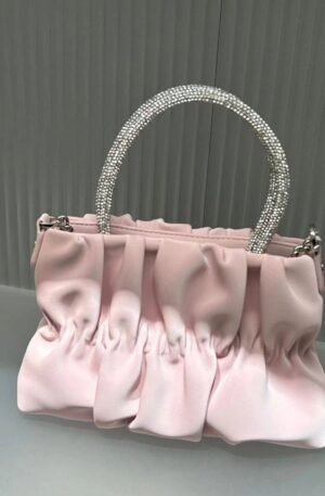 Ruched Chain Crossbody Bag