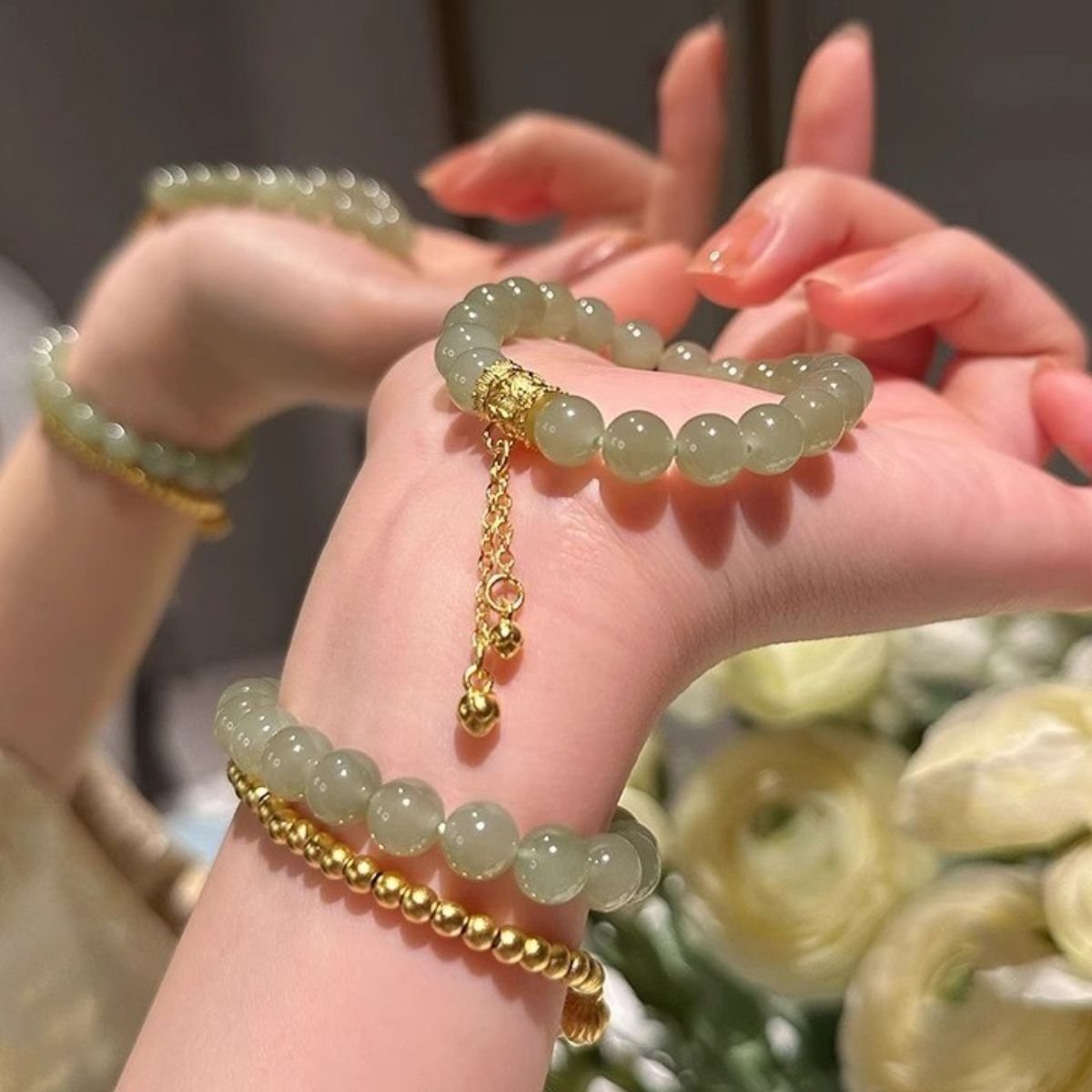 18K Gold-Plated Bead Bracelet - Image 2