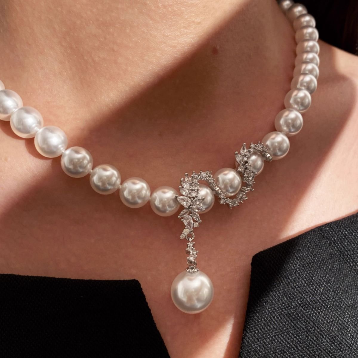 Zircon Pearl Necklace - Image 2