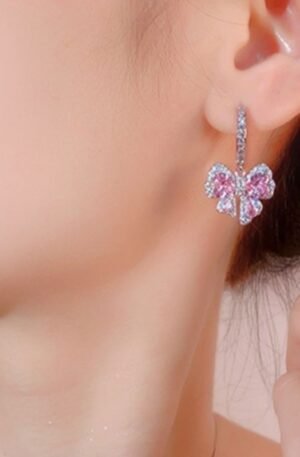 Zircon Bowknot Drop Earrings