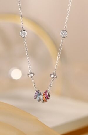 925 Sterling Silver Zircon Pendant Necklace