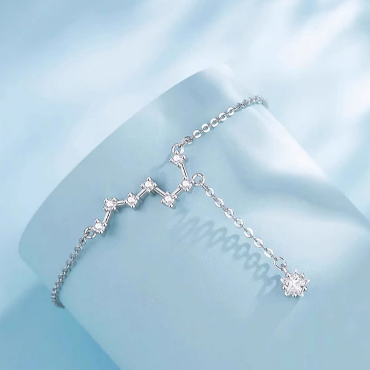 925 Sterling Silver Zircon Anklet Bracelets - Image 2