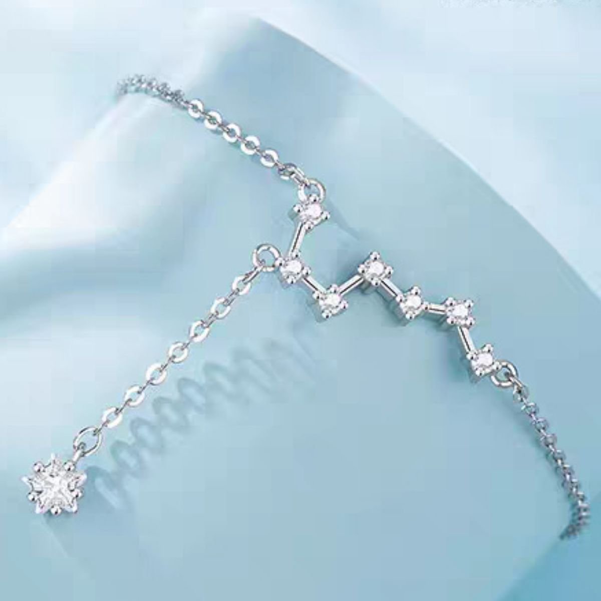 925 Sterling Silver Zircon Anklet Bracelets - Image 3