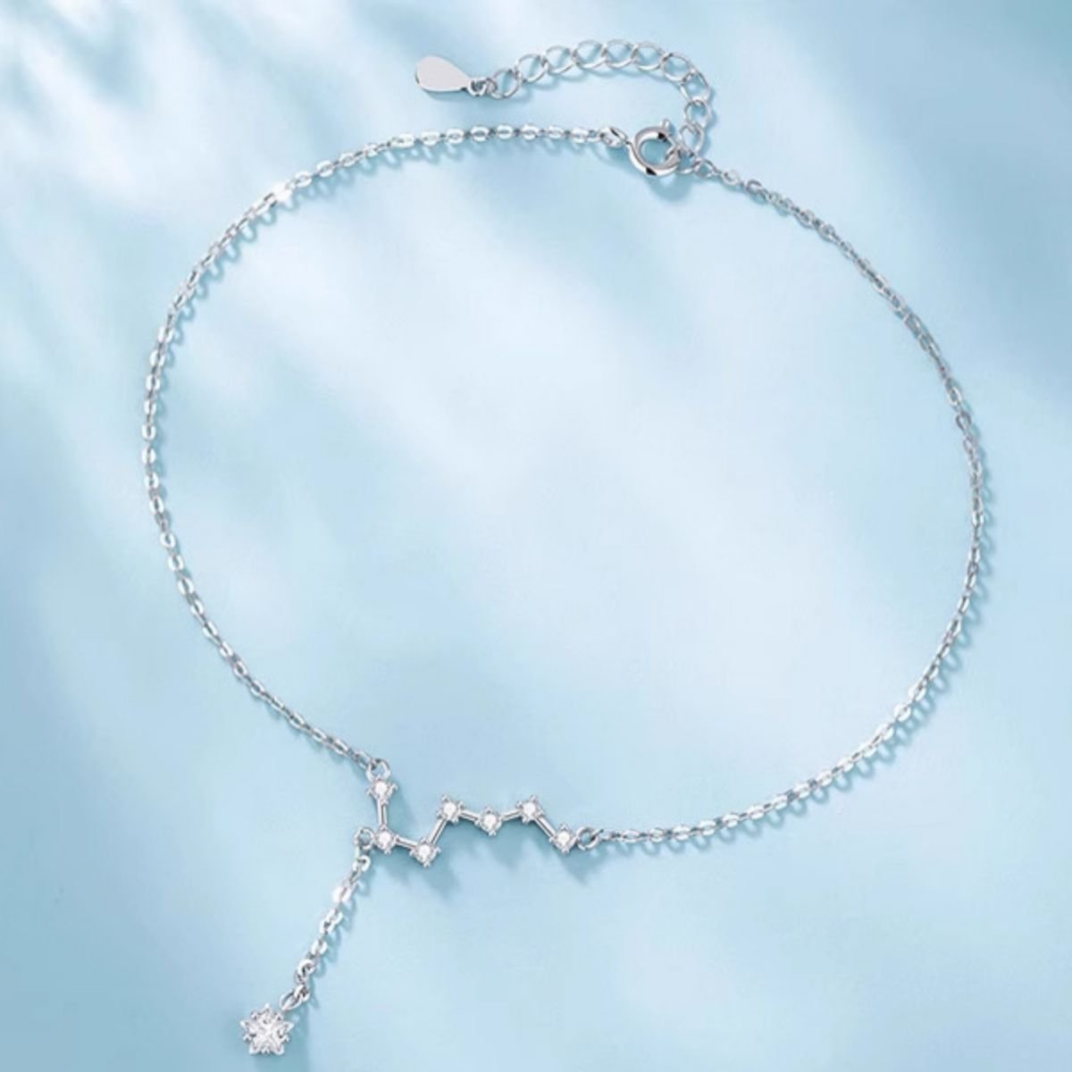 925 Sterling Silver Zircon Anklet Bracelets - Image 4