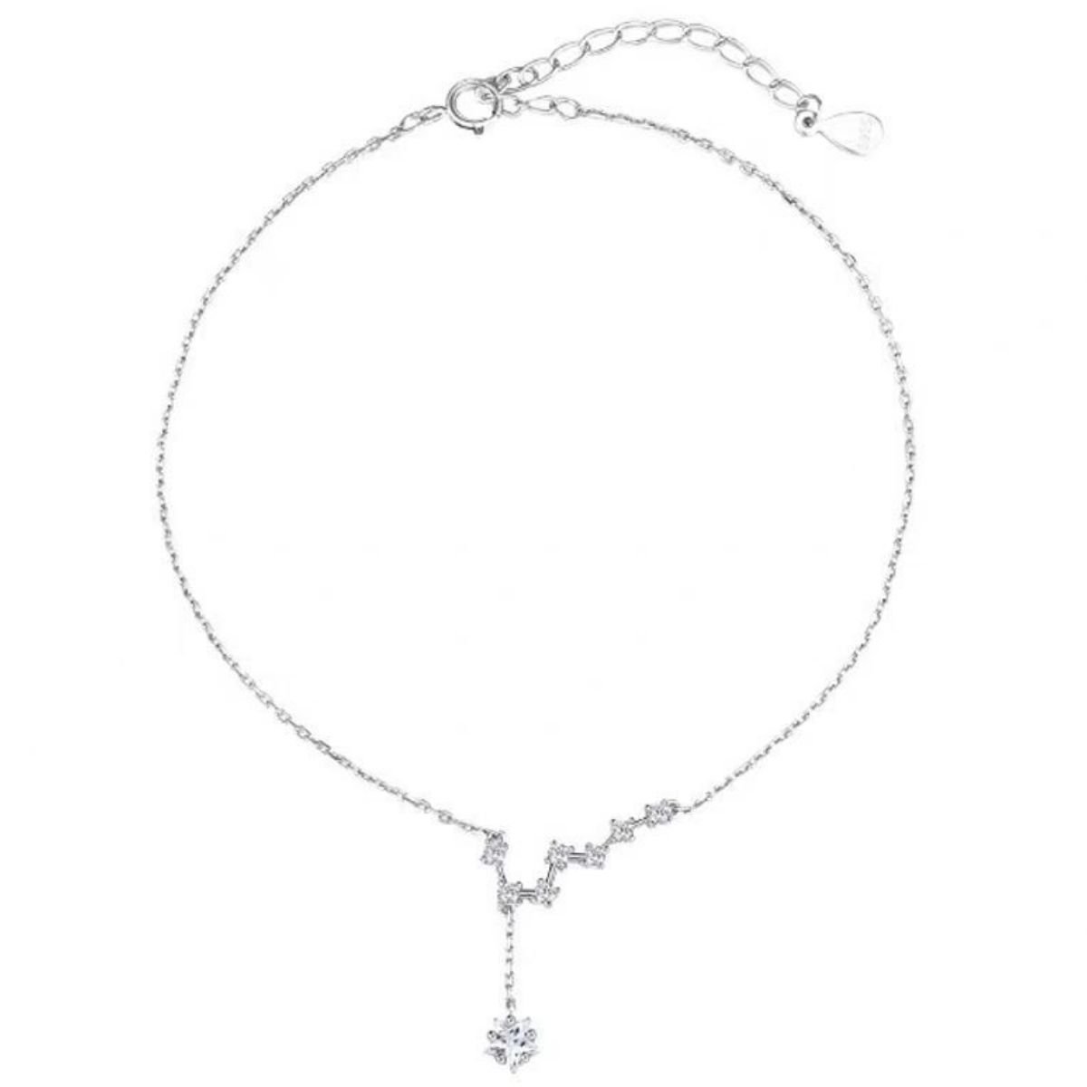 925 Sterling Silver Zircon Anklet Bracelets - Image 5