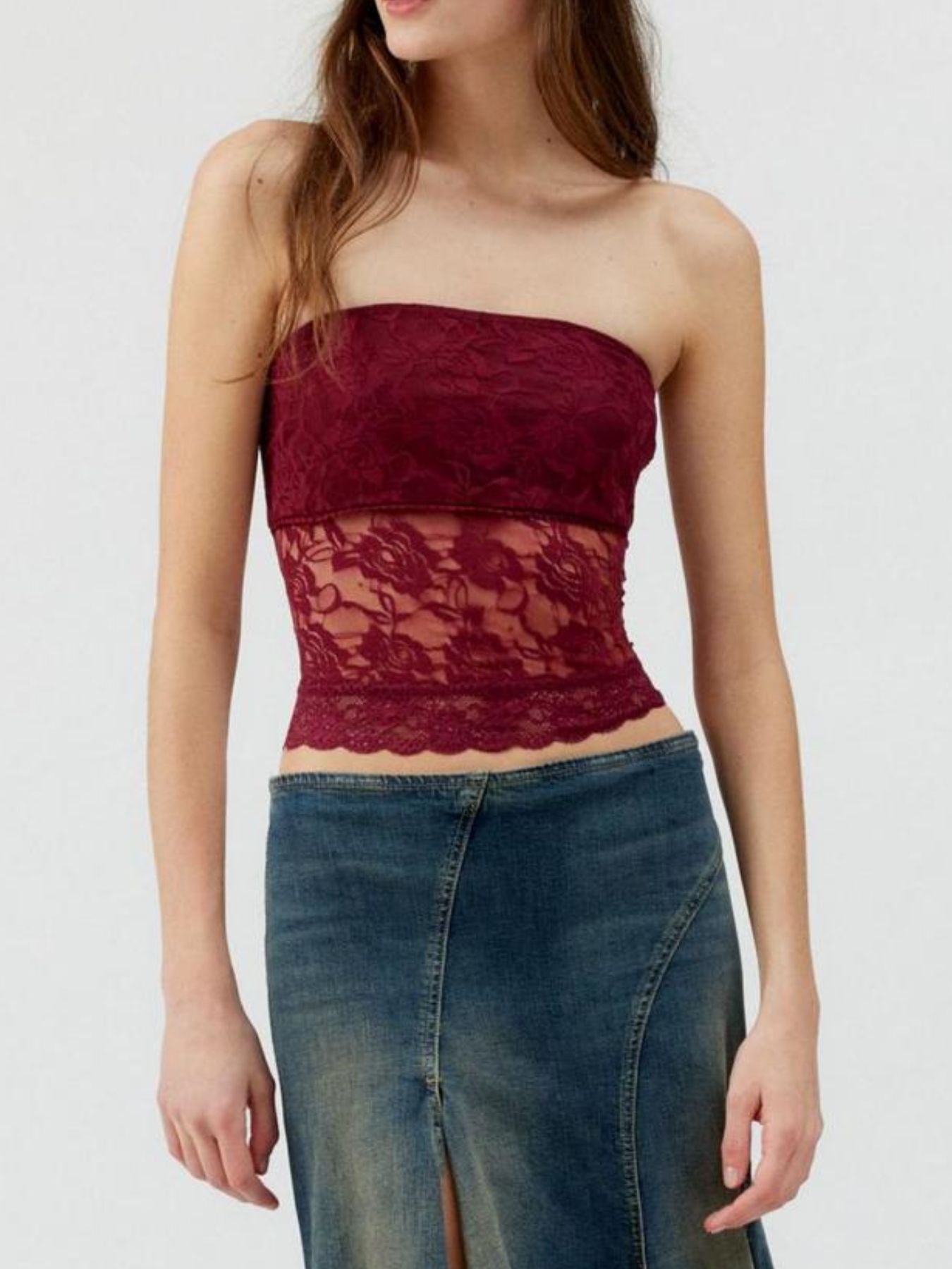 Lace Strapless Tube Top - Image 3