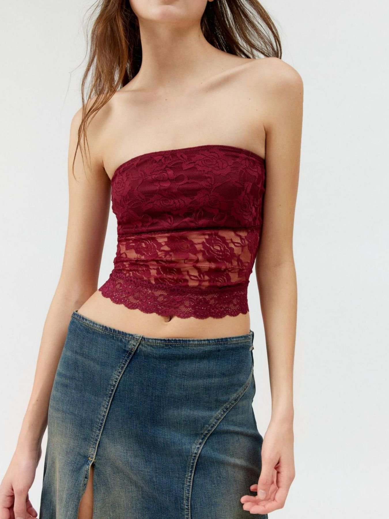 Lace Strapless Tube Top - Image 4