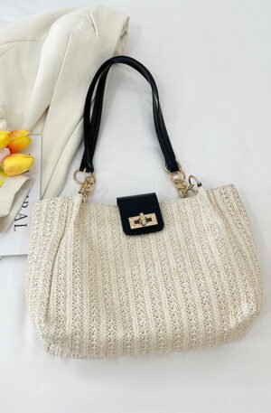 Woven Straw Shoulder Bag