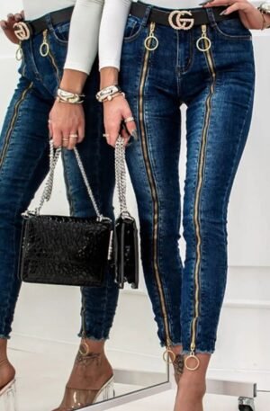 Zipper Front Skinny Jeans