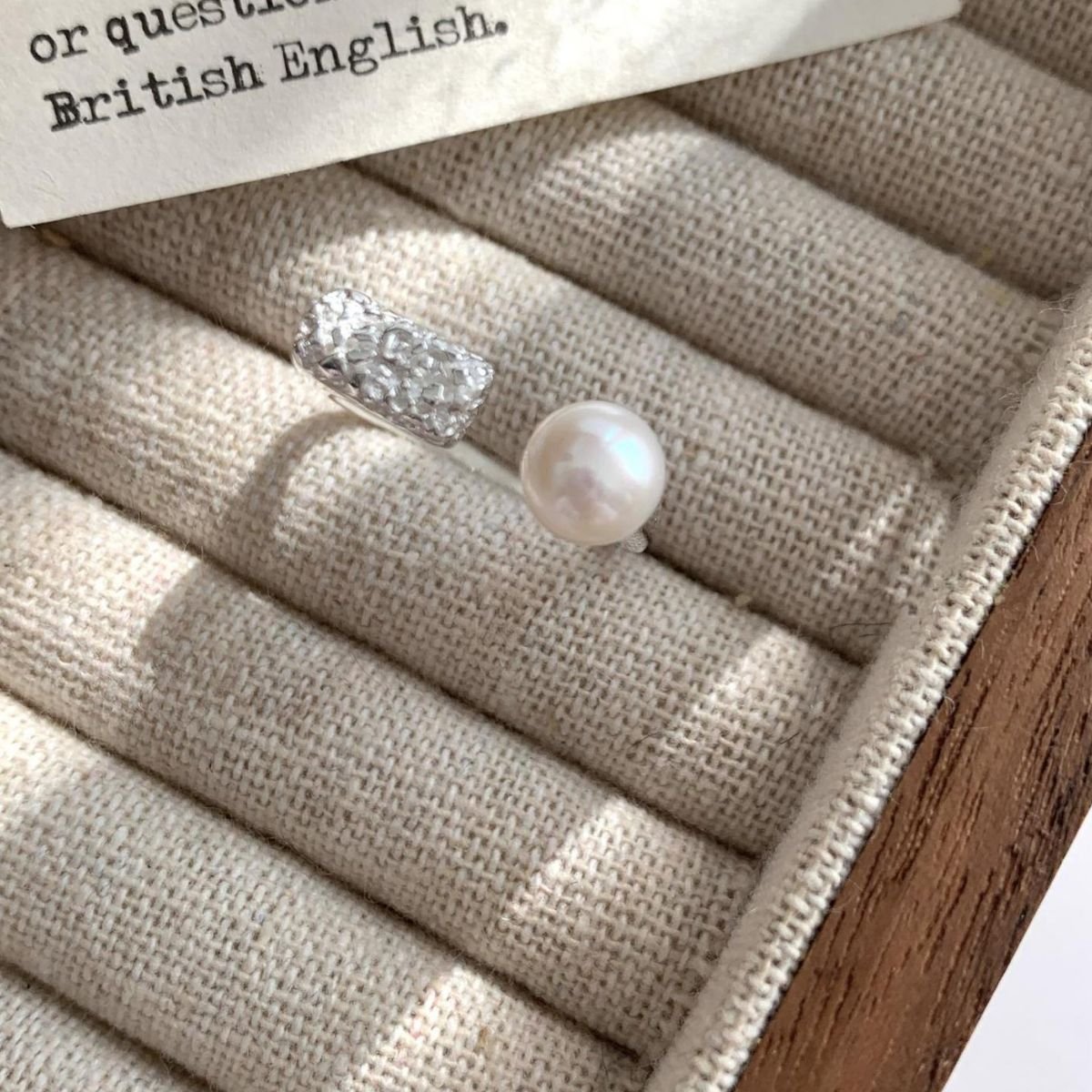 Pearl 925 Sterling Silver Open Ring - Image 5