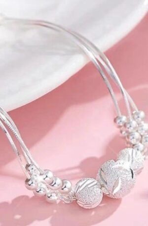 925 Sterling Silver Bead Chain Bracelet