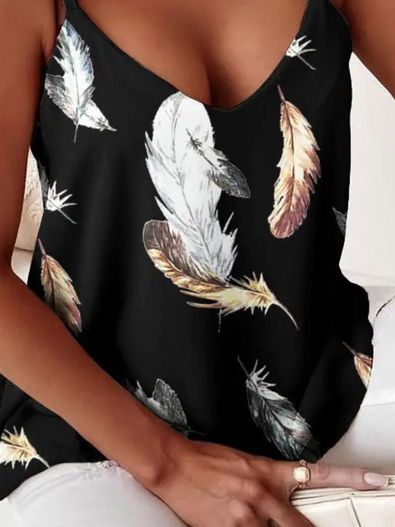 Chain Strap V-Neck Tank Top - Image 6