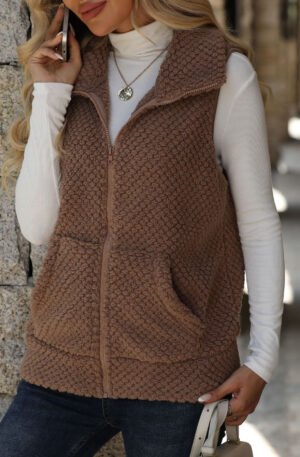 Zip-Up Vest Coat