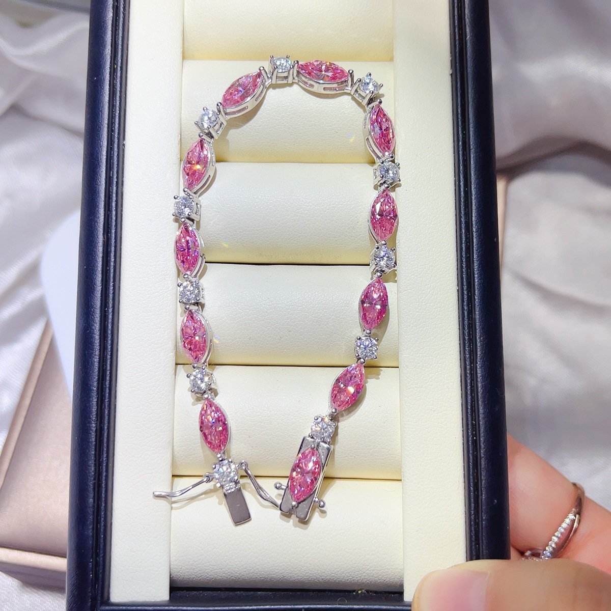 925 Sterling Silver Moissanite Bracelet - Image 2
