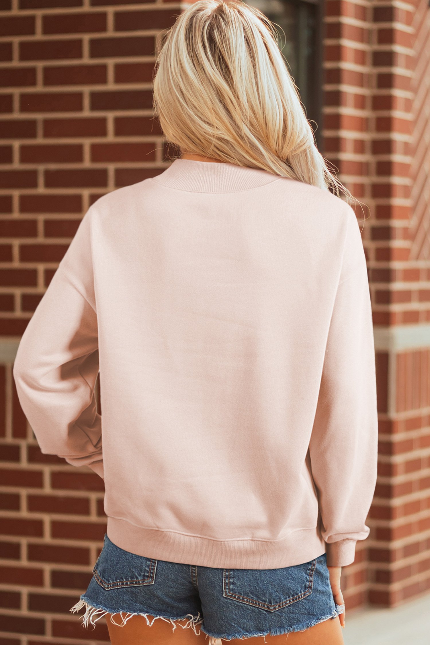 Pink Floral Pumpkin Oversized Sweatshirt - Image 2
